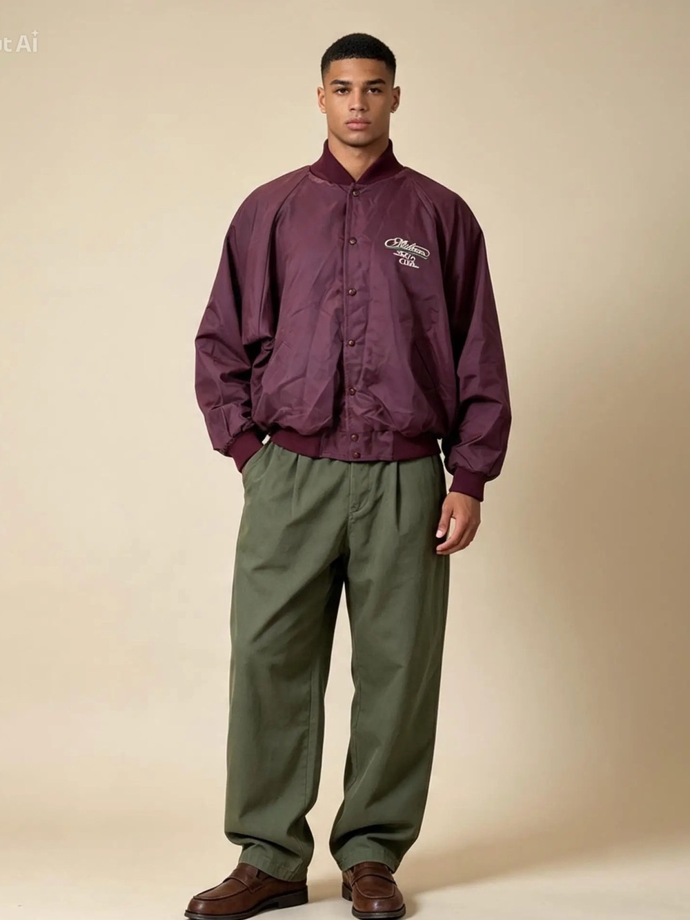 Vintage 90s Bomber Jacket XL Mathews Solo Cam Burgundy Streetwear Archery Gorpco